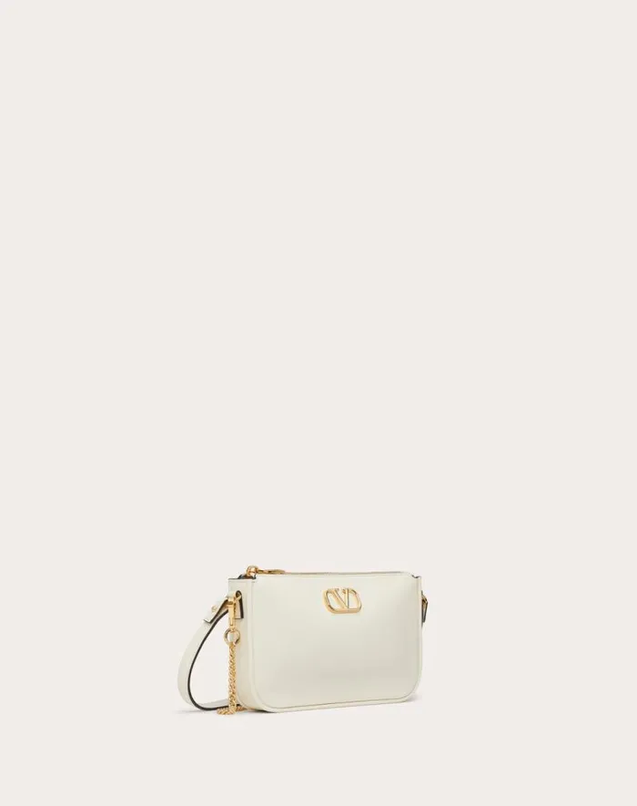 Valentino Mini Bags Woman Mini Vlogo Signature Calfskin Crossbody Bag For Woman In Ivory Ivory Valentino Mini Bags Woman Mini Vlogo Signature Calfskin Crossbody Bag For Woman In Ivory Ivory