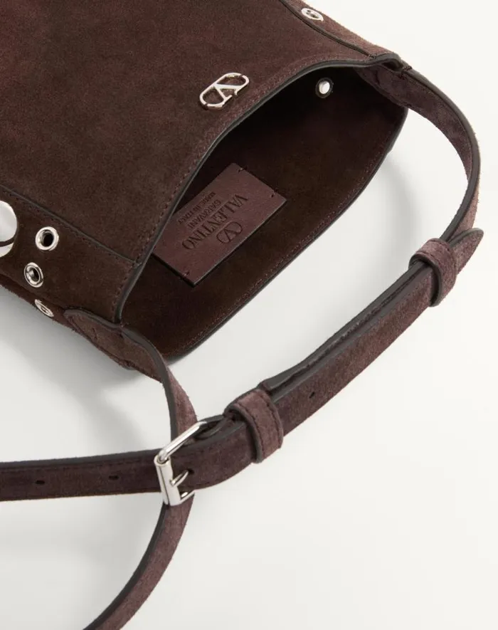 Valentino Mini Bags Woman Valentino Garavani Nellcte Small Shoulder Bag In Suede With Fringes For Woman In Testa Di Moro Testa Di Moro Valentino Mini Bags Woman Valentino Garavani Nellcte Small Shoulder Bag In Suede With Fringes For Woman In Testa Di Moro Testa Di Moro