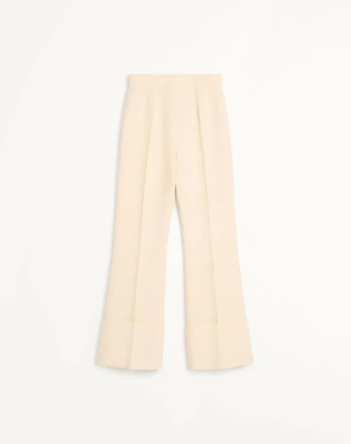 Valentino Pants And Shorts Woman Crepe Couture Pants For Woman In Ivory Ivory Valentino Pants And Shorts Woman Crepe Couture Pants For Woman In Ivory Ivory