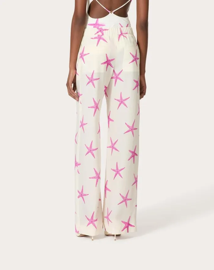 Valentino Pants And Shorts Woman Starfish Crepe De Chine Pants For Woman In Ivorypink Pp Ivorypink Pp Valentino Pants And Shorts Woman Starfish Crepe De Chine Pants For Woman In Ivorypink Pp Ivorypink Pp