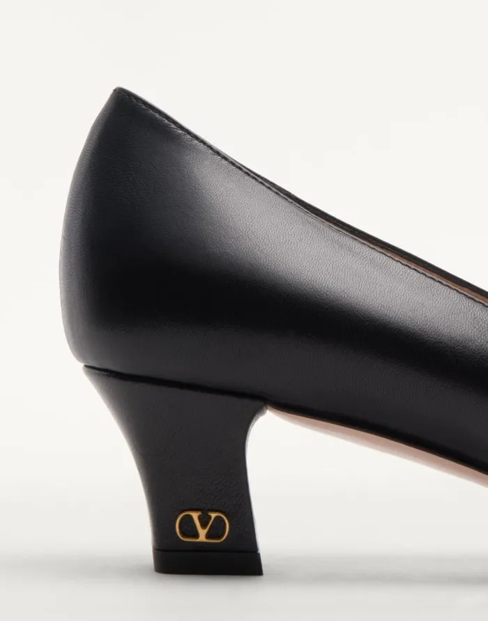 Valentino Pumps Woman Bowow Pumps In Kidskin 45mm For Woman In Ivory Ivory