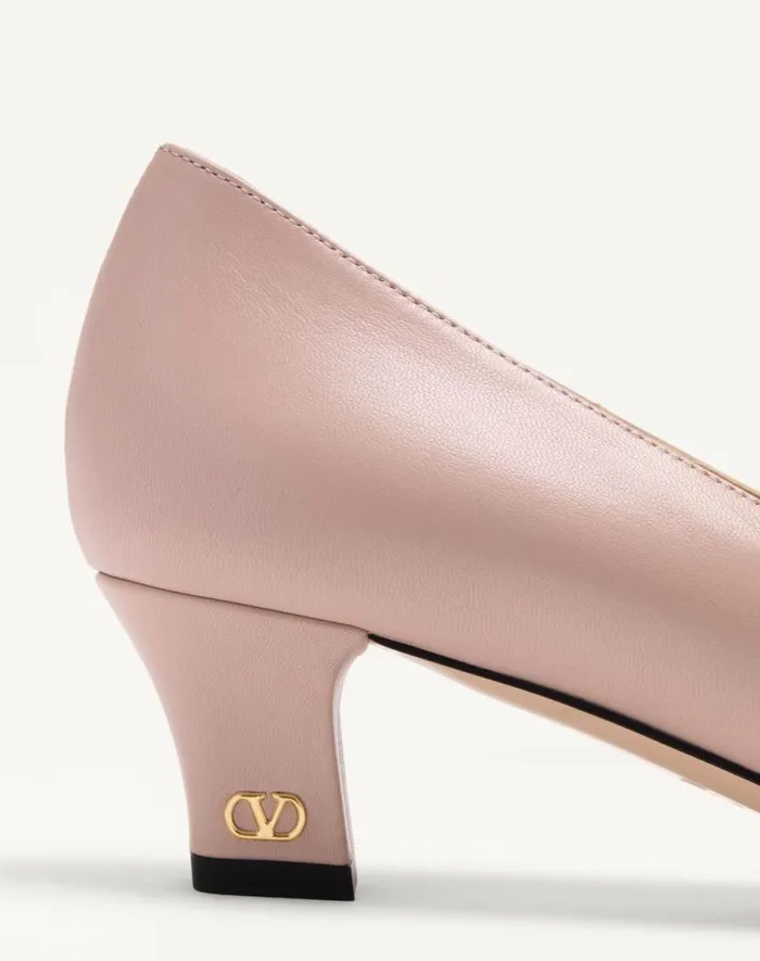 Valentino Pumps Woman Bowow Pumps In Kidskin 45mm For Woman In Ivory Ivory