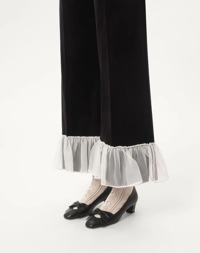 Valentino Pumps Woman Bowow Pumps In Kidskin 45mm For Woman In Ivory Ivory