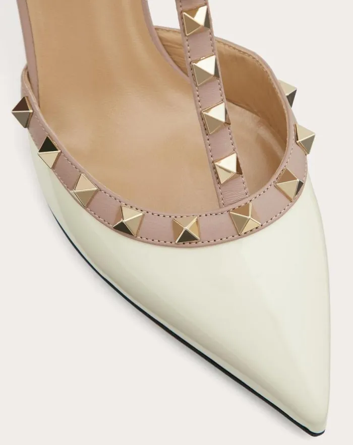 Valentino Pumps Woman Rockstud Caged Pump 65mm For Woman In Poudre Poudre Valentino Pumps Woman Rockstud Caged Pump 65mm For Woman In Poudre Poudre