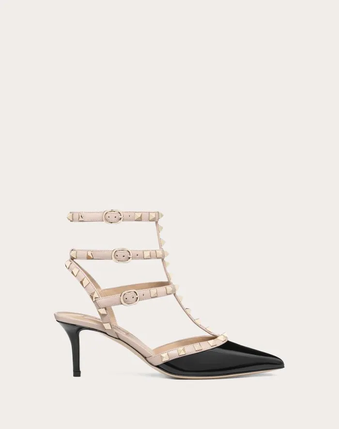 Valentino Pumps Woman Rockstud Caged Pump 65mm For Woman In Poudre Poudre Valentino Pumps Woman Rockstud Caged Pump 65mm For Woman In Poudre Poudre