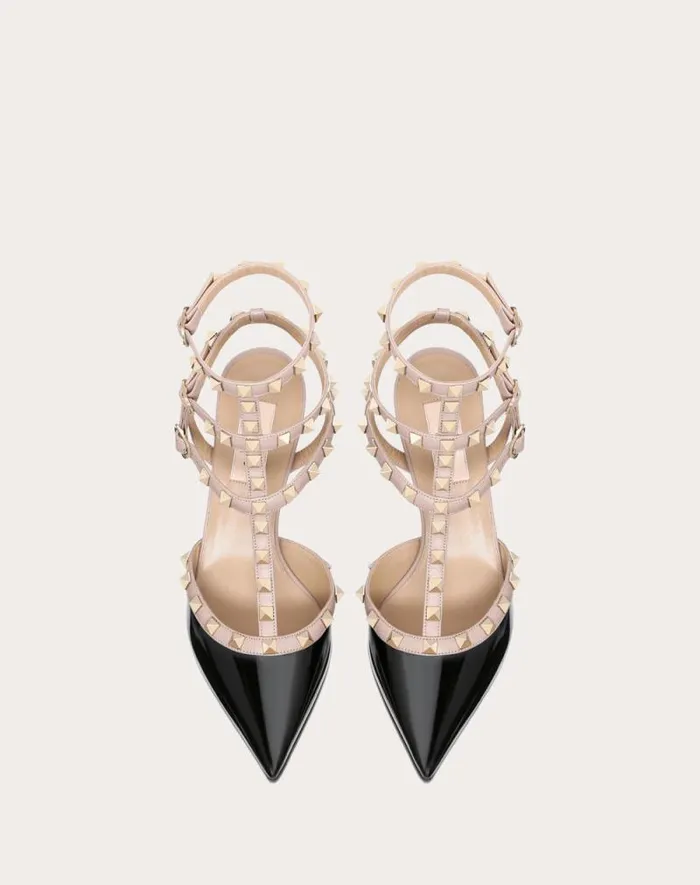 Valentino Pumps Woman Rockstud Caged Pump 65mm For Woman In Poudre Poudre Valentino Pumps Woman Rockstud Caged Pump 65mm For Woman In Poudre Poudre