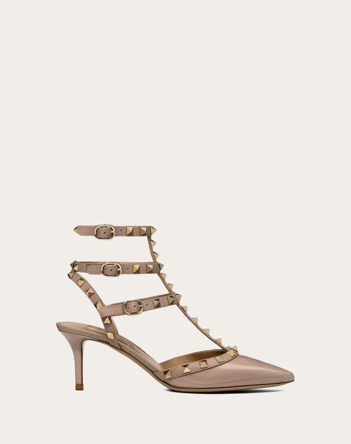 Valentino Pumps Woman Rockstud Caged Pump 65mm For Woman In Poudre Poudre Valentino Pumps Woman Rockstud Caged Pump 65mm For Woman In Poudre Poudre