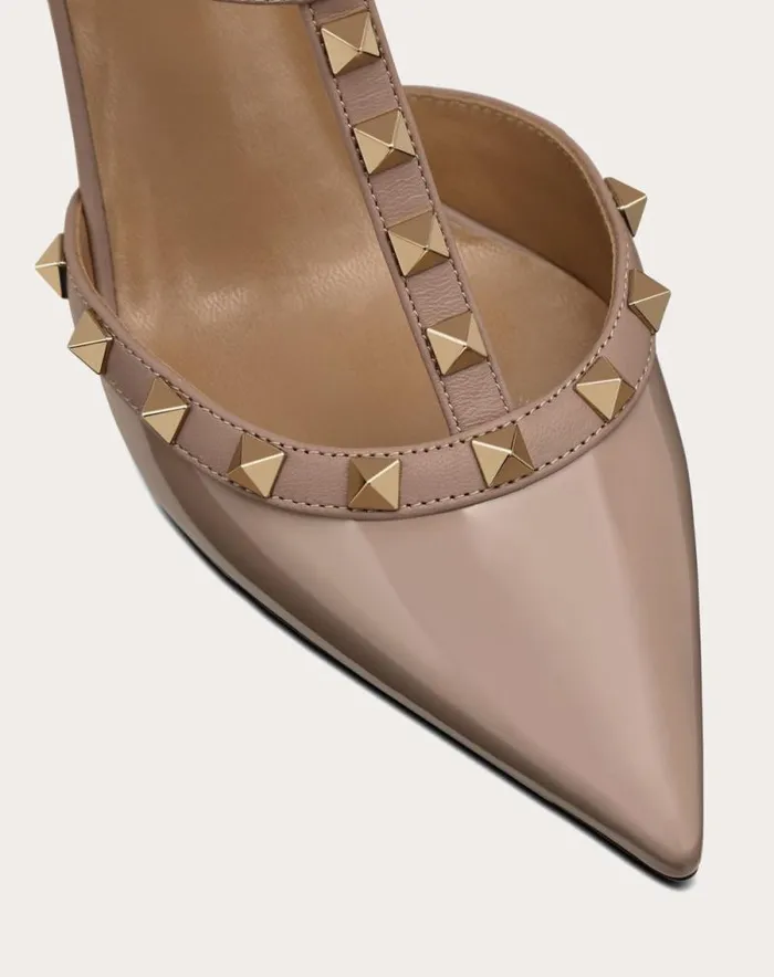 Valentino Pumps Woman Rockstud Caged Pump 65mm For Woman In Poudre Poudre Valentino Pumps Woman Rockstud Caged Pump 65mm For Woman In Poudre Poudre