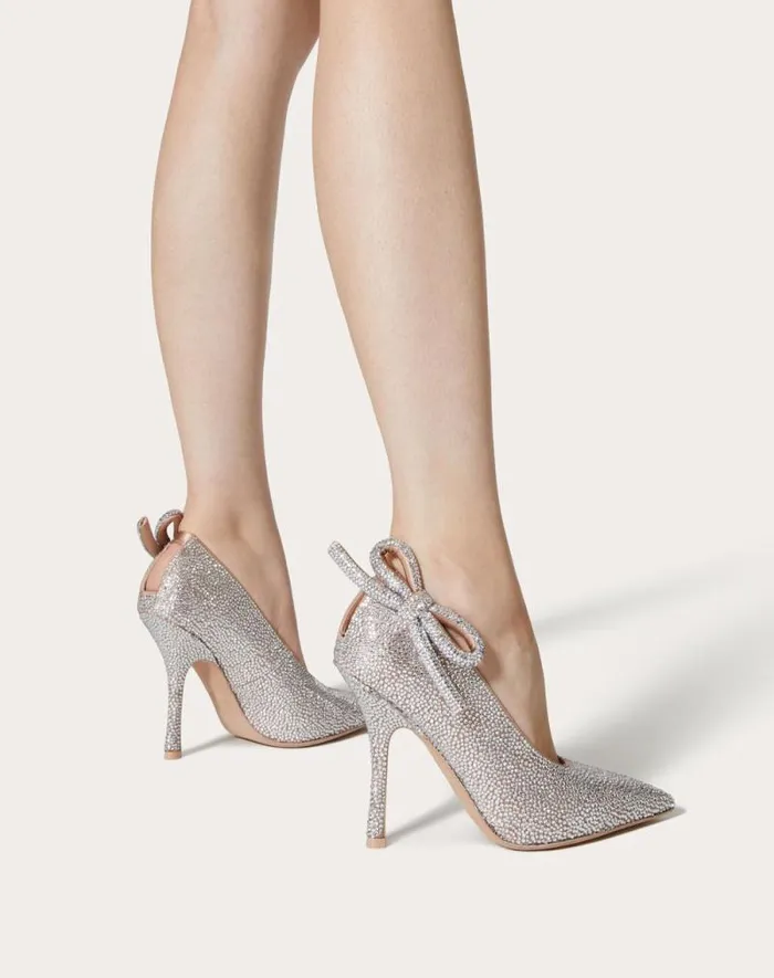 Valentino Pumps Woman Valentino Garavani Niteout Pump With Crystals 110 Mm For Woman In Crystal Crystal Valentino Pumps Woman Valentino Garavani Niteout Pump With Crystals 110 Mm For Woman In Crystal Crystal
