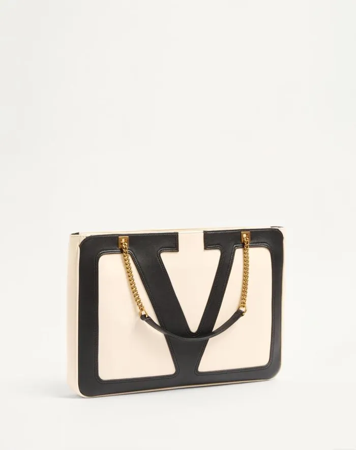 Valentino Shoulder Bags WomanMan Valentino Garavani Viva Superstar Medium Nappa Leather Shopping Bag For Woman In Blackbrown Blackbrown