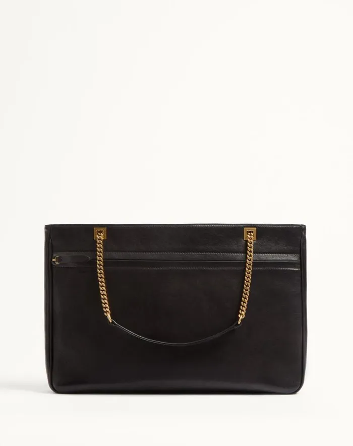 Valentino Shoulder Bags WomanMan Valentino Garavani Viva Superstar Medium Nappa Leather Shopping Bag For Woman In Blackbrown Blackbrown