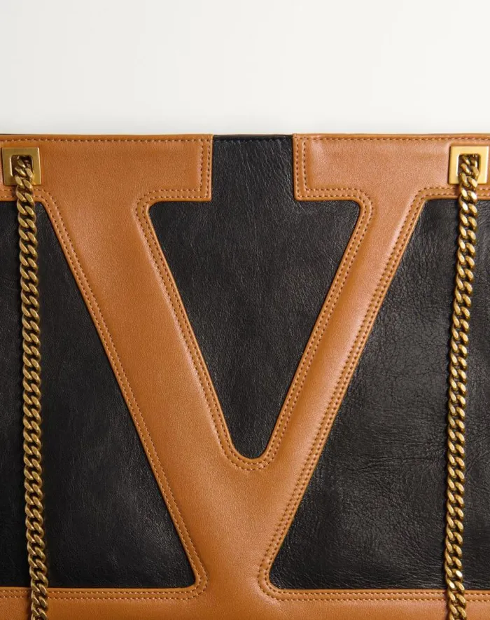 Valentino Shoulder Bags WomanMan Valentino Garavani Viva Superstar Medium Nappa Leather Shopping Bag For Woman In Blackbrown Blackbrown