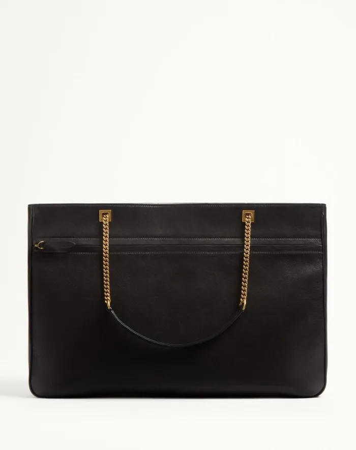 Valentino Shoulder Bags WomanMan Valentino Garavani Viva Superstar Nappa Leather Shopper For Woman In Ivoryblack Ivoryblack