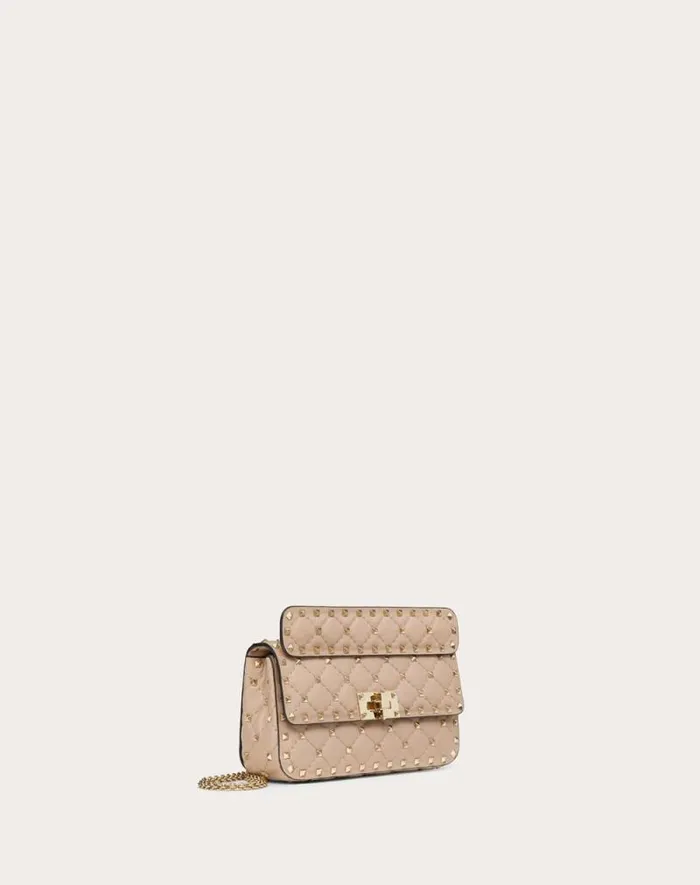Valentino Shoulder Bags Woman Small Nappa Rockstud Spike Bag For Woman In Light Ivory Light Ivory Valentino Shoulder Bags Woman Small Nappa Rockstud Spike Bag For Woman In Light Ivory Light Ivory