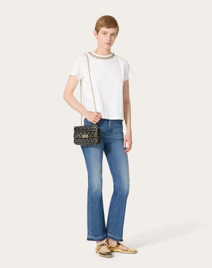 Valentino Shoulder Bags Woman Small Nappa Rockstud Spike Bag For Woman In Light Ivory Light Ivory Valentino Shoulder Bags Woman Small Nappa Rockstud Spike Bag For Woman In Light Ivory Light Ivory