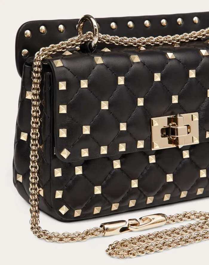 Valentino Shoulder Bags Woman Small Nappa Rockstud Spike Bag For Woman In Light Ivory Light Ivory Valentino Shoulder Bags Woman Small Nappa Rockstud Spike Bag For Woman In Light Ivory Light Ivory