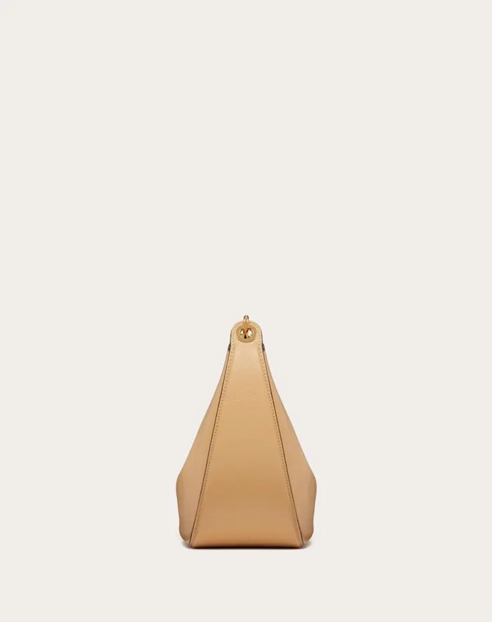 Valentino Shoulder Bags Woman Small Vlogo Moon Hobo Bag In Grainy Calfskin With Chain For Woman In Ivory Ivory Valentino Shoulder Bags Woman Small Vlogo Moon Hobo Bag In Grainy Calfskin With Chain For Woman In Ivory Ivory