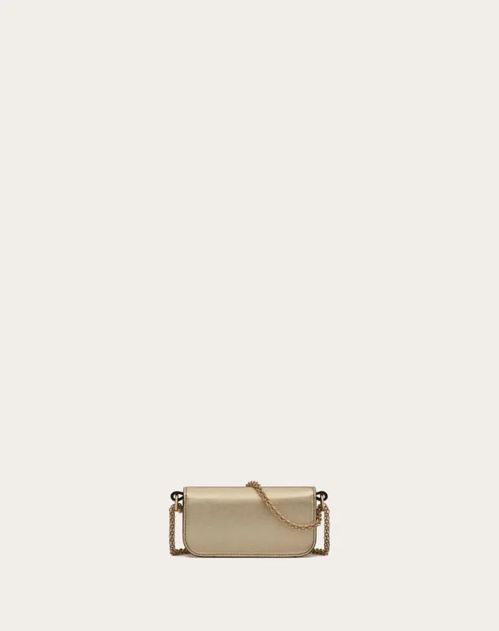 Valentino Shoulder Bags Woman Valentino Garavani Loc Micro Bag With Chain And Jewel Logo For Woman In Platinumcrystal Platinumcrystal Valentino Shoulder Bags Woman Valentino Garavani Loc Micro Bag With Chain And Jewel Logo For Woman In Platinumcrystal Platinumcrystal