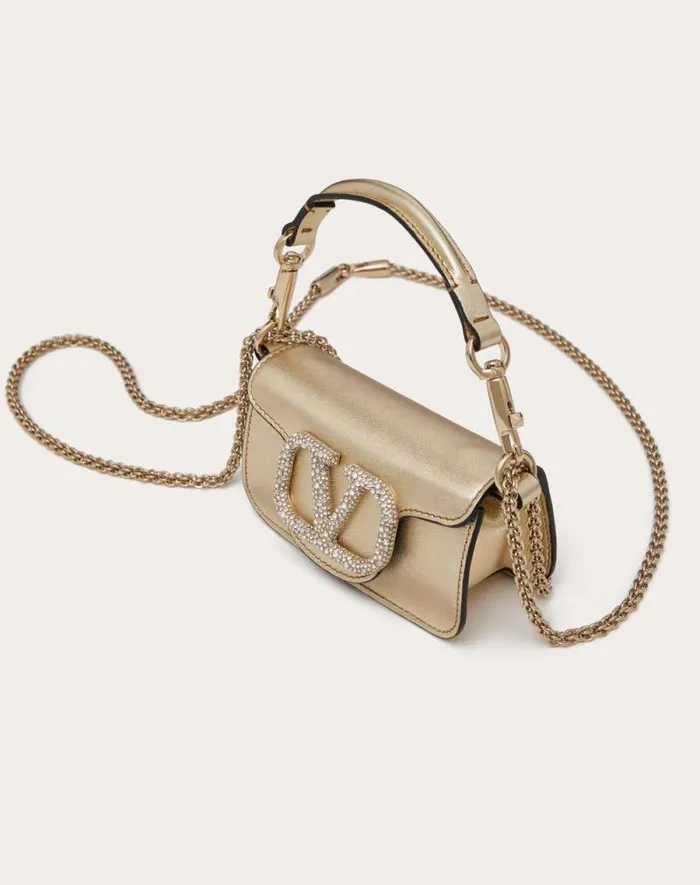 Valentino Shoulder Bags Woman Valentino Garavani Loc Micro Bag With Chain And Jewel Logo For Woman In Platinumcrystal Platinumcrystal Valentino Shoulder Bags Woman Valentino Garavani Loc Micro Bag With Chain And Jewel Logo For Woman In Platinumcrystal Platinumcrystal