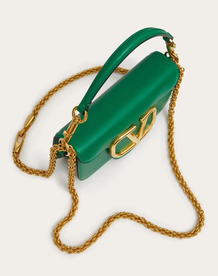 Valentino Shoulder Bags Woman Valentino Garavani Loc Small Shoulder Bag In Calfskin For Woman In Black Black