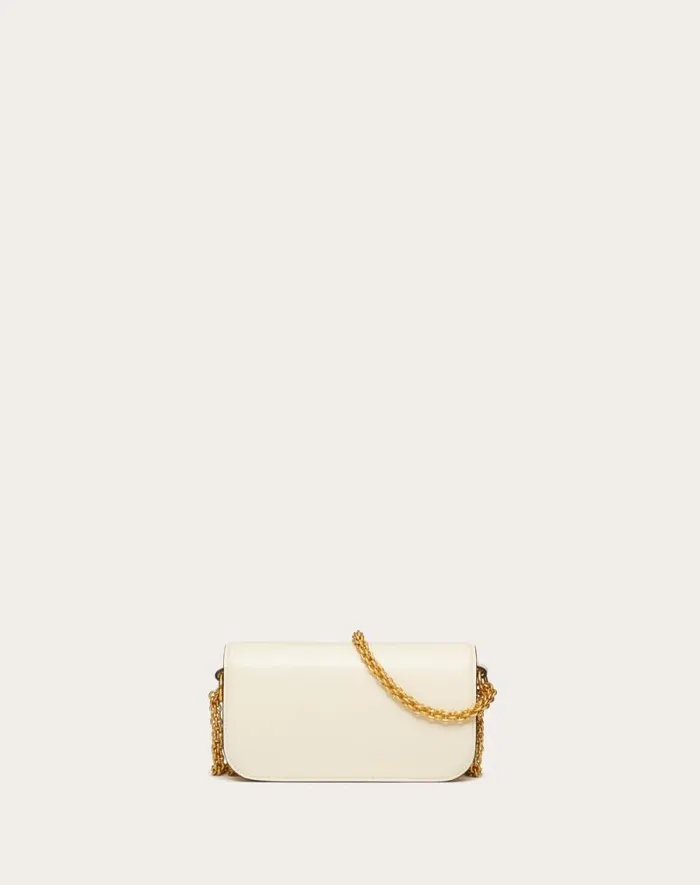 Valentino Shoulder Bags Woman Valentino Garavani Loc Small Shoulder Bag In Calfskin For Woman In Black Black