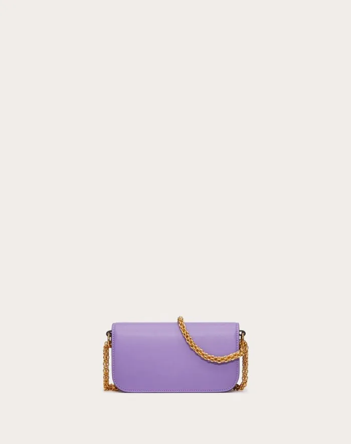 Valentino Shoulder Bags Woman Valentino Garavani Loc Small Shoulder Bag In Calfskin For Woman In Black Black