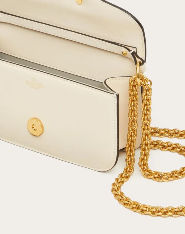 Valentino Shoulder Bags Woman Valentino Garavani Loc Small Shoulder Bag In Calfskin For Woman In Black Black