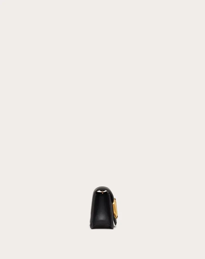 Valentino Shoulder Bags Woman Valentino Garavani Loc Small Shoulder Bag In Calfskin For Woman In Black Black