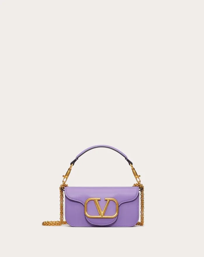 Valentino Shoulder Bags Woman Valentino Garavani Loc Small Shoulder Bag In Calfskin For Woman In Black Black