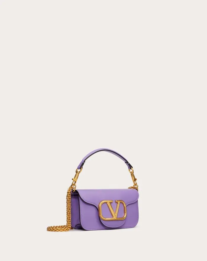 Valentino Shoulder Bags Woman Valentino Garavani Loc Small Shoulder Bag In Calfskin For Woman In Black Black