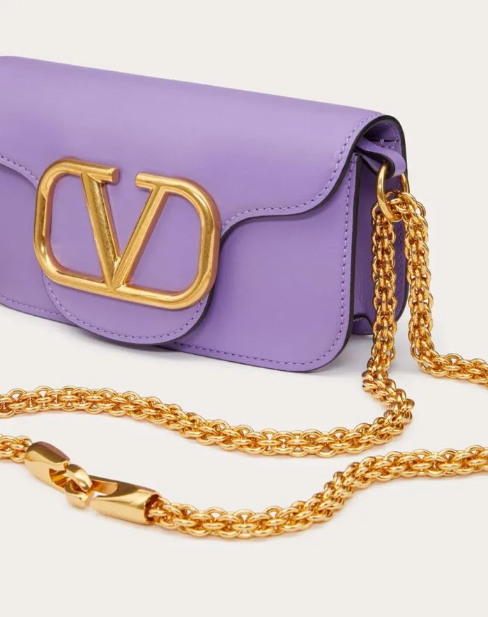 Valentino Shoulder Bags Woman Valentino Garavani Loc Small Shoulder Bag In Calfskin For Woman In Black Black