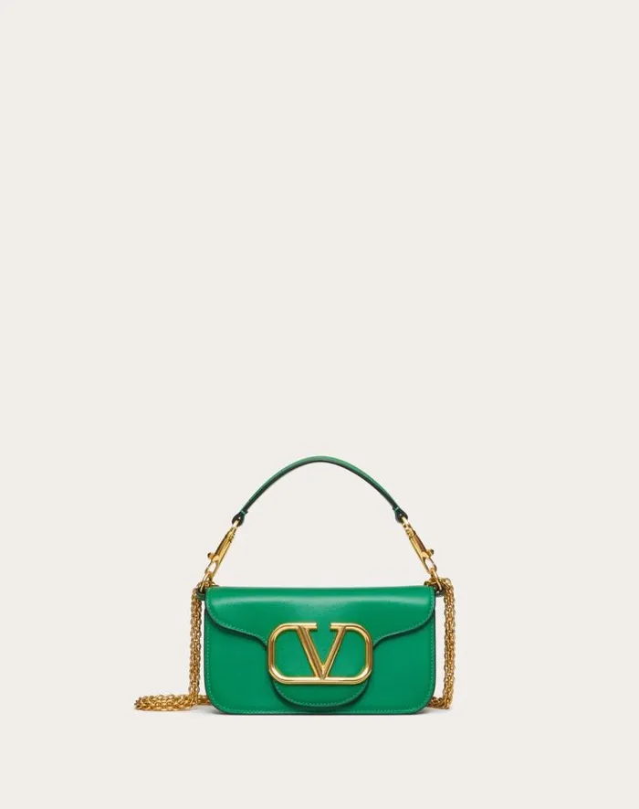 Valentino Shoulder Bags Woman Valentino Garavani Loc Small Shoulder Bag In Calfskin For Woman In Black Black