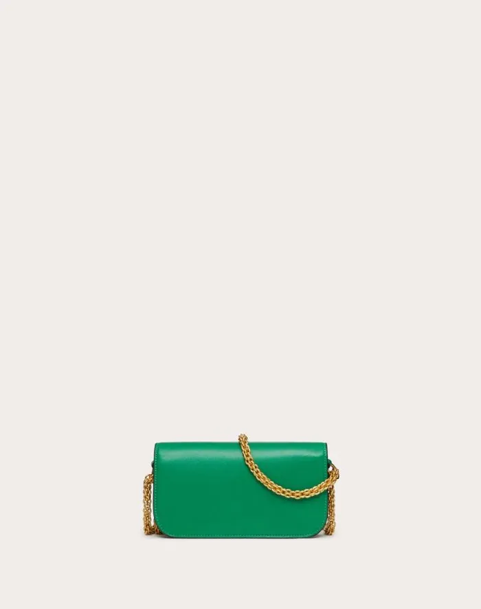 Valentino Shoulder Bags Woman Valentino Garavani Loc Small Shoulder Bag In Calfskin For Woman In Black Black