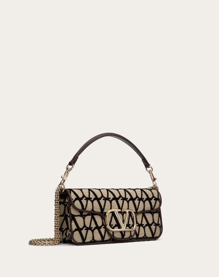 Valentino Shoulder Bags Woman Valentino Garavani Loc Toile Iconographe Shoulder Bag For Woman In Beigeblack Beigeblack Valentino Shoulder Bags Woman Valentino Garavani Loc Toile Iconographe Shoulder Bag For Woman In Beigeblack Beigeblack