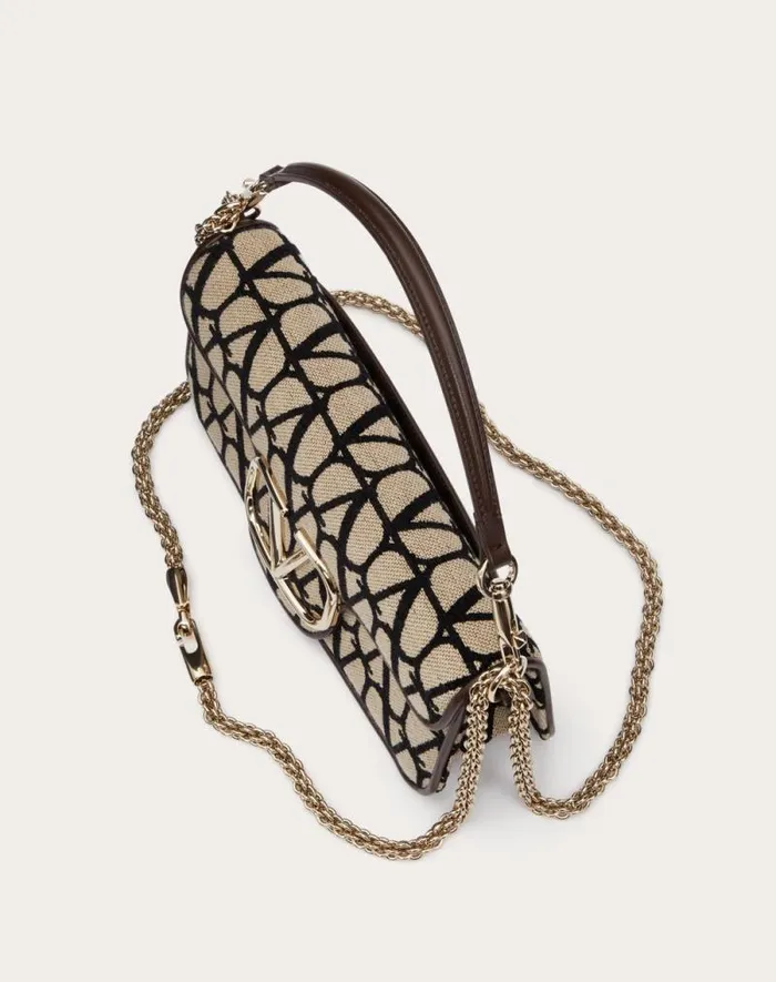 Valentino Shoulder Bags Woman Valentino Garavani Loc Toile Iconographe Shoulder Bag For Woman In Beigeblack Beigeblack Valentino Shoulder Bags Woman Valentino Garavani Loc Toile Iconographe Shoulder Bag For Woman In Beigeblack Beigeblack