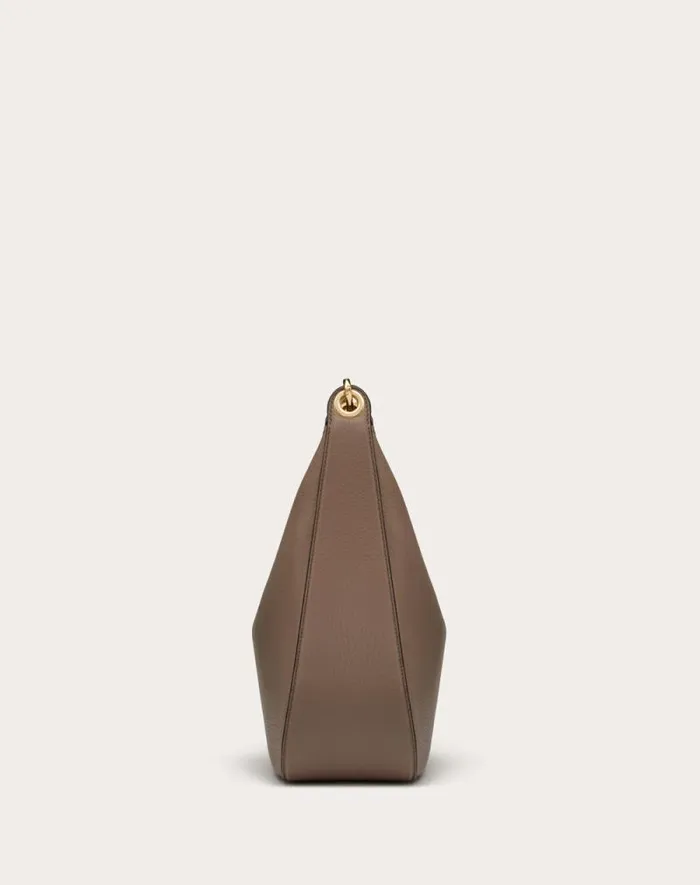Valentino Shoulder Bags Woman Vlogo Moon Medium Grainy Calfskin Hobo Bag With Chain For Woman In Dark Red Dark Red Valentino Shoulder Bags Woman Vlogo Moon Medium Grainy Calfskin Hobo Bag With Chain For Woman In Dark Red Dark Red