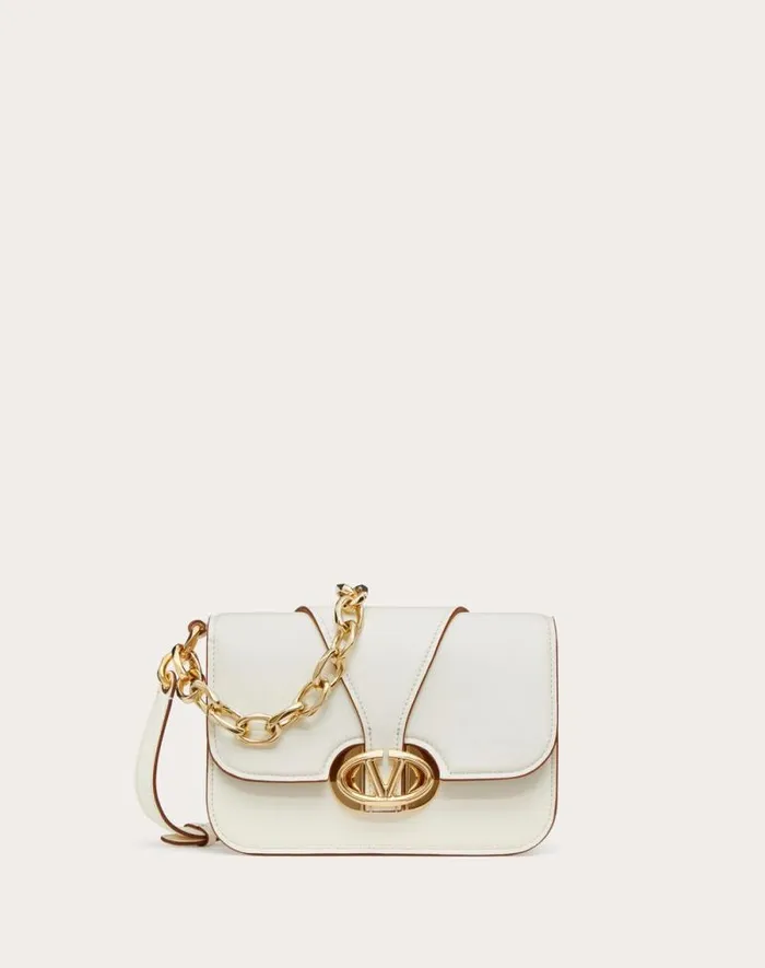Valentino Shoulder Bags Woman Vlogo O039clock Small Nappa Leather Shoulder Bag With Chain For Woman In Black Black