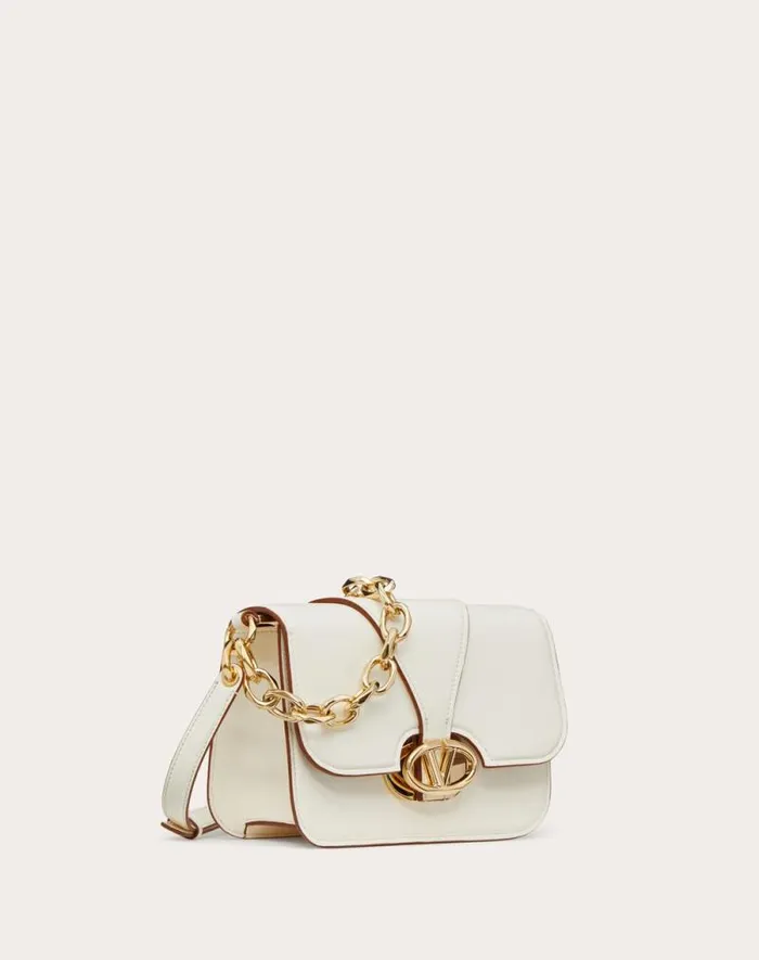 Valentino Shoulder Bags Woman Vlogo O039clock Small Nappa Leather Shoulder Bag With Chain For Woman In Black Black Valentino Shoulder Bags Woman Vlogo O039clock Small Nappa Leather Shoulder Bag With Chain For Woman In Black Black