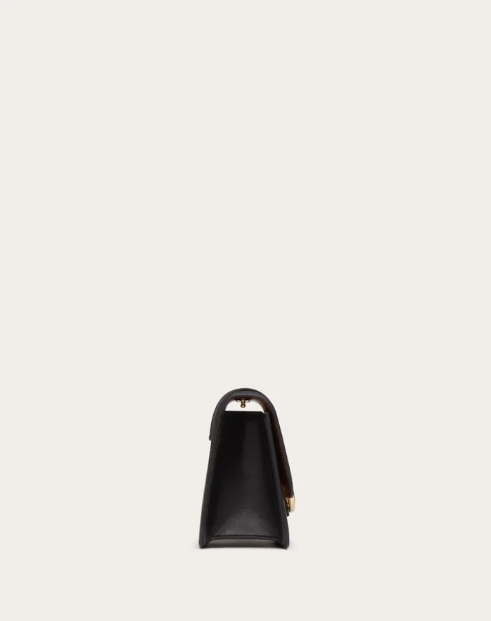 Valentino Shoulder Bags Woman Vlogo O039clock Small Nappa Leather Shoulder Bag With Chain For Woman In Black Black Valentino Shoulder Bags Woman Vlogo O039clock Small Nappa Leather Shoulder Bag With Chain For Woman In Black Black
