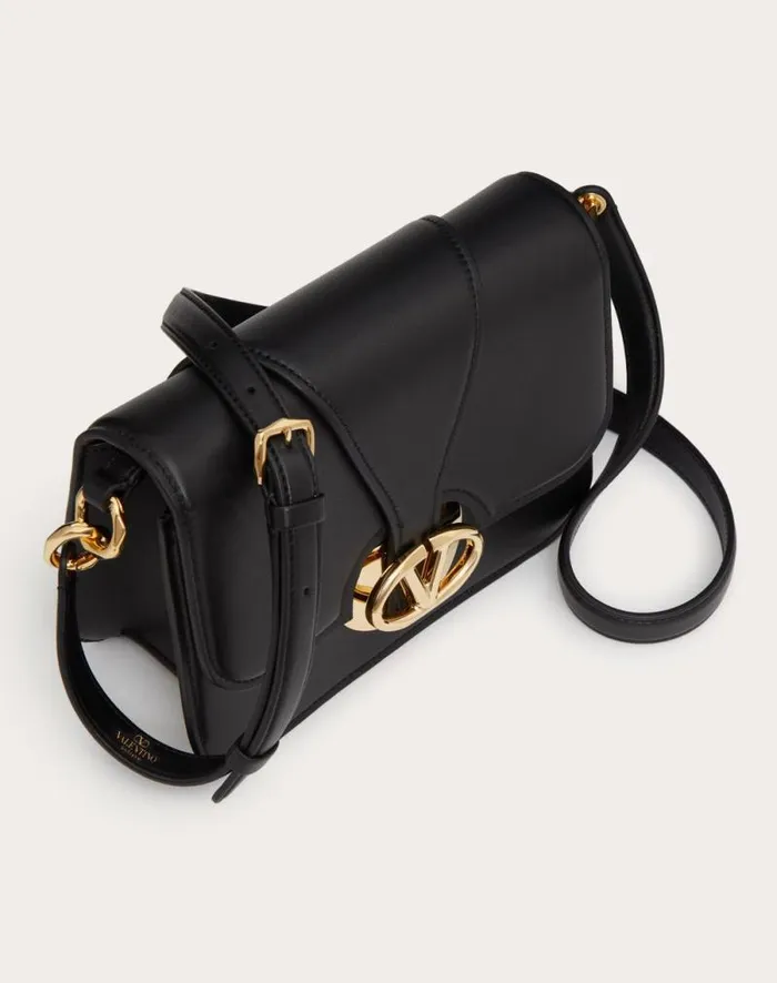 Valentino Shoulder Bags Woman Vlogo O039clock Small Nappa Leather Shoulder Bag With Chain For Woman In Black Black Valentino Shoulder Bags Woman Vlogo O039clock Small Nappa Leather Shoulder Bag With Chain For Woman In Black Black