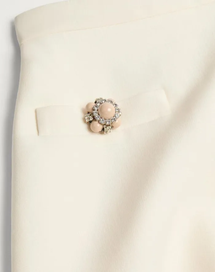 Valentino Skirts Woman Crepe Couture Skirt For Woman In Ivory Ivory