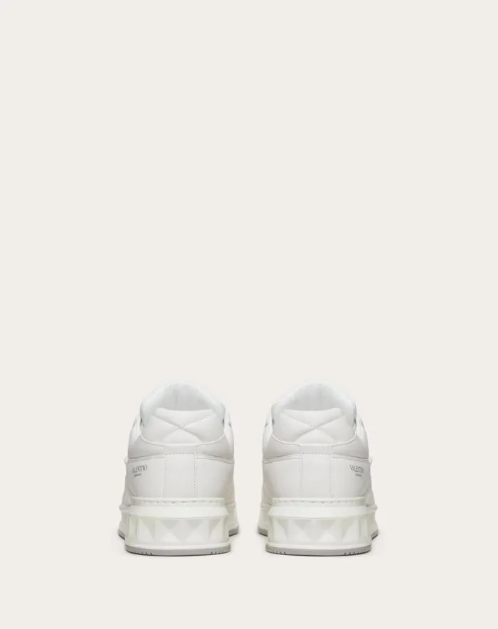 Valentino Sneakers Man One Stud Lowtop Nappa Sneaker For Man In White Black White Black Valentino Sneakers Man One Stud Lowtop Nappa Sneaker For Man In White Black White Black