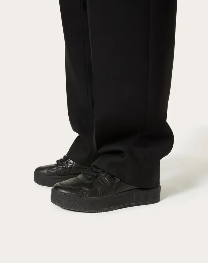 Valentino Sneakers Man One Stud Xl Nappa Leather Lowtop Sneaker For Man In Black Black