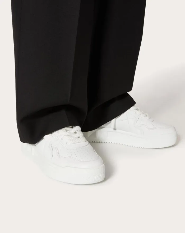 Valentino Sneakers Man One Stud Xl Nappa Leather Lowtop Sneaker For Man In Black Black
