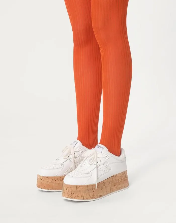 Valentino Sneakers Woman Freedots Xl Calfskin And Cork Sneaker For Woman In Whitewhitewhitenaturalwhite Whitewhitewhitenaturalwhite Valentino Sneakers Woman Freedots Xl Calfskin And Cork Sneaker For Woman In Whitewhitewhitenaturalwhite Whitewhitewhitenaturalwhite