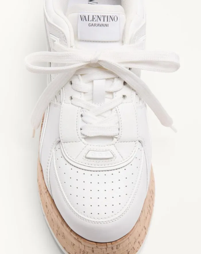 Valentino Sneakers Woman Freedots Xl Calfskin And Cork Sneaker For Woman In Whitewhitewhitenaturalwhite Whitewhitewhitenaturalwhite Valentino Sneakers Woman Freedots Xl Calfskin And Cork Sneaker For Woman In Whitewhitewhitenaturalwhite Whitewhitewhitenaturalwhite