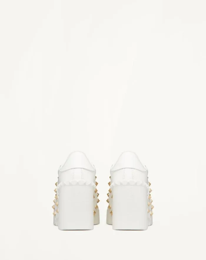 Valentino Sneakers Woman Open Disco Wedge Sneaker In Calfskin 85 Mm For Woman In White White Valentino Sneakers Woman Open Disco Wedge Sneaker In Calfskin 85 Mm For Woman In White White