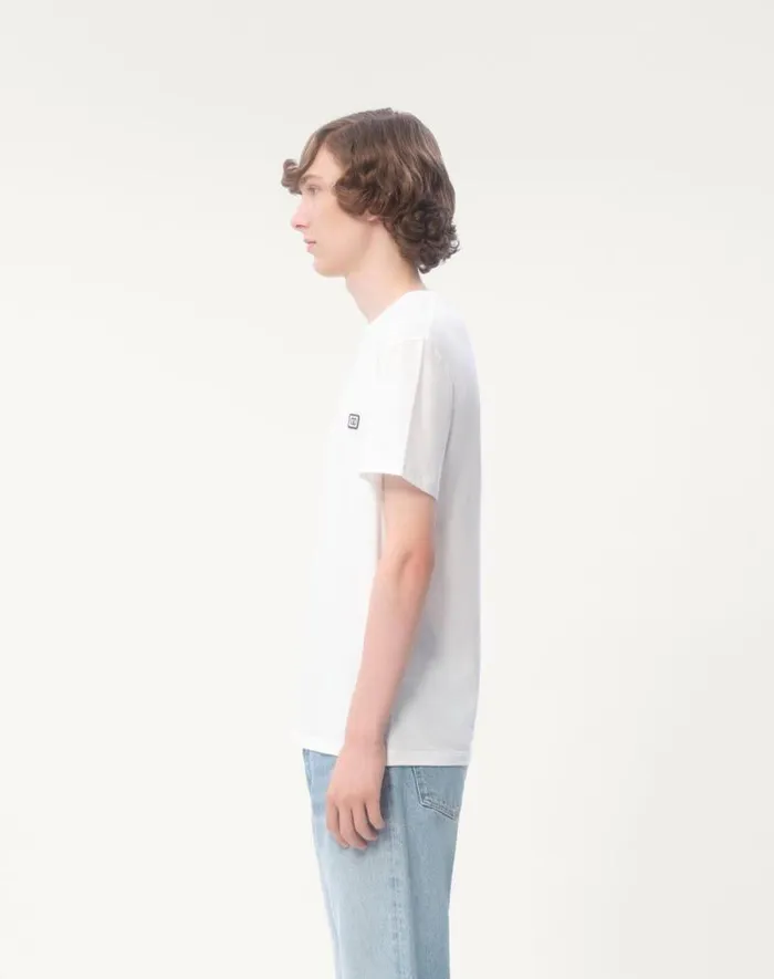 Valentino Tshirts And Sweatshirts Man Cotton Tshirt With Vlogo Patch For Man In Ivory Ivory Valentino Tshirts And Sweatshirts Man Cotton Tshirt With Vlogo Patch For Man In Ivory Ivory