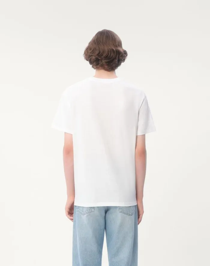Valentino Tshirts And Sweatshirts Man Cotton Tshirt With Vlogo Patch For Man In Ivory Ivory Valentino Tshirts And Sweatshirts Man Cotton Tshirt With Vlogo Patch For Man In Ivory Ivory