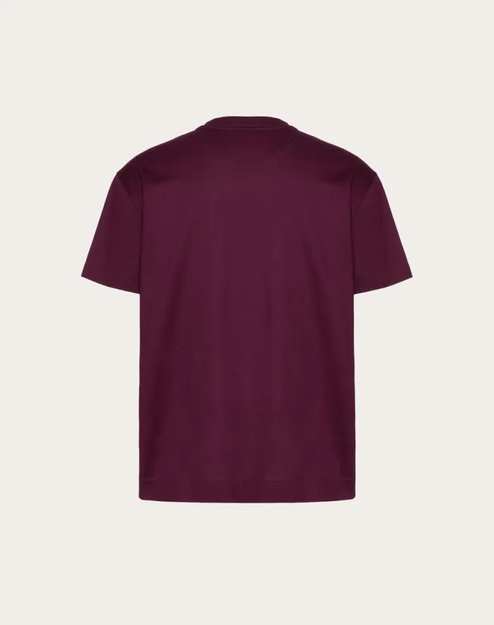 Valentino Tshirts And Sweatshirts Man Valentino Print Cotton Tshirt For Man In Black Black Valentino Tshirts And Sweatshirts Man Valentino Print Cotton Tshirt For Man In Black Black